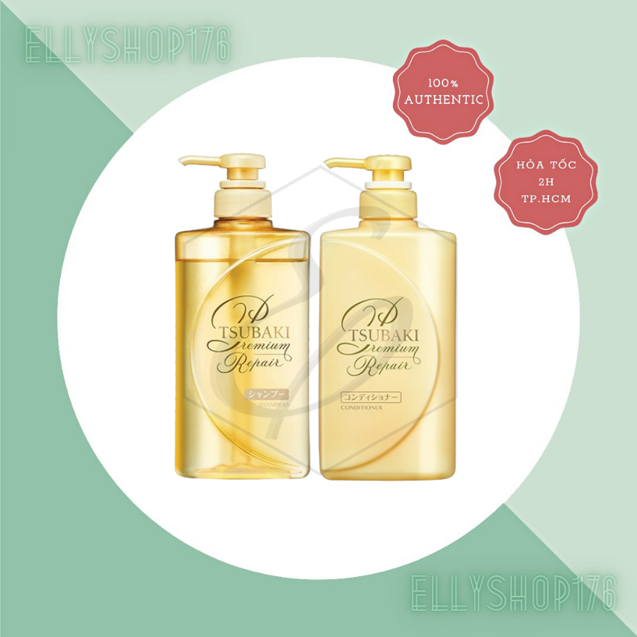 Gội Xả Tsubaki Premium Repair 490ml ( Màu Vàng )